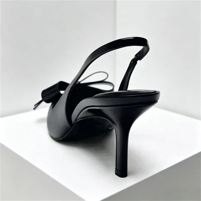 Black Pointed Toe Thin High Heel