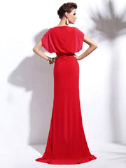 Split Front Floor-Length Dress High-Low Party Dress