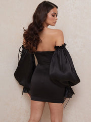 Bodycon Dresses Bateau Neck Open Shoulder Sheath Dress