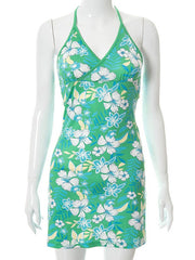 Bodycon Dresses Floral Print Pleated Stretch Sheath Dress