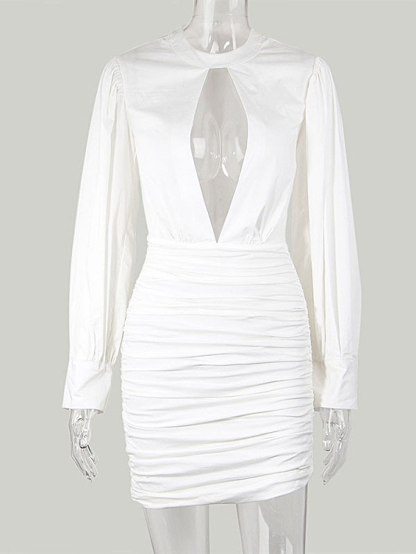 Bodycon Dresses Long Sleeves Midi Dress Sheath Dress