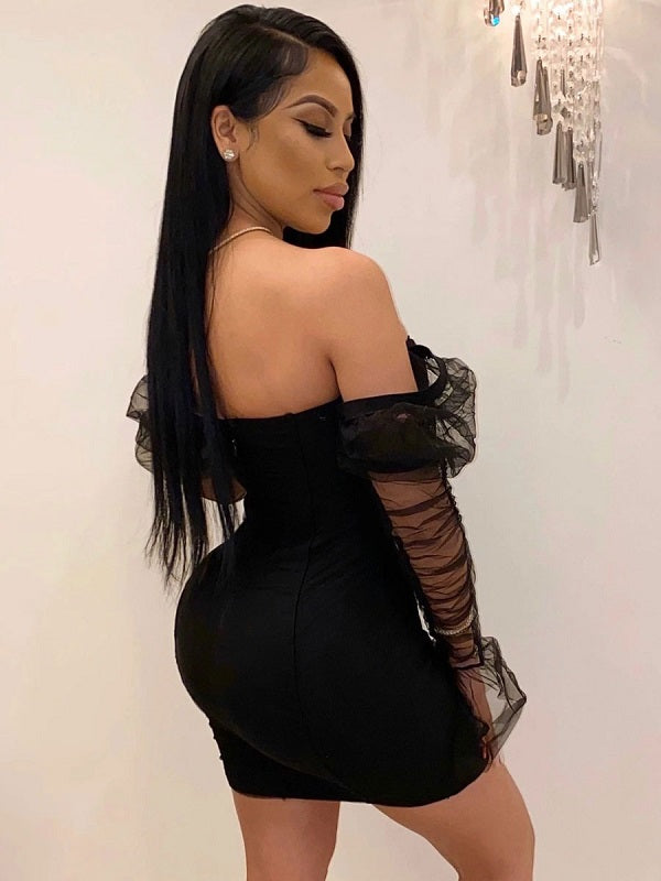Bodycon Dresses Pleated Design Midi Pencil Dress