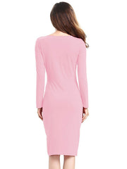 Bodycon Dresses Polyester Pencil Dress Office Dress