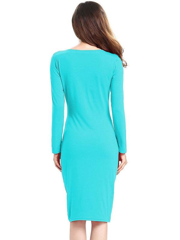 Bodycon Dresses Polyester Pencil Dress Office Dress