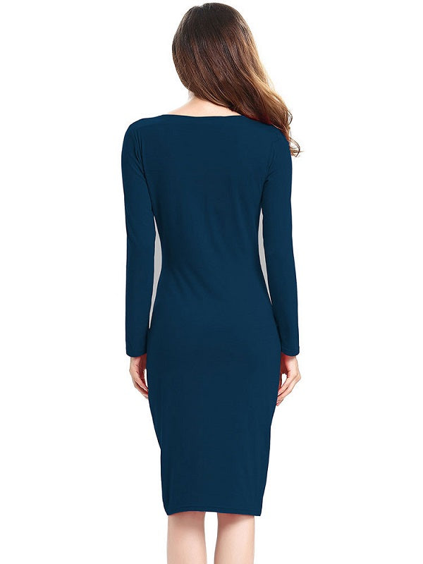 Bodycon Dresses Polyester Pencil Dress Office Dress