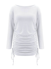 Bodycon Dresses Scoop Neck Drawstring Sheath Dress