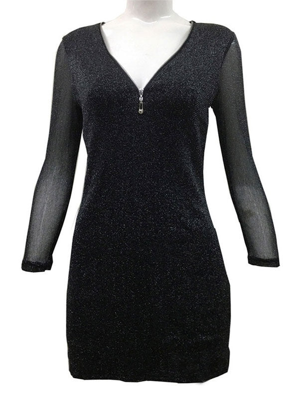 Bodycon Dresses V-Neck Slim Sheath Dress