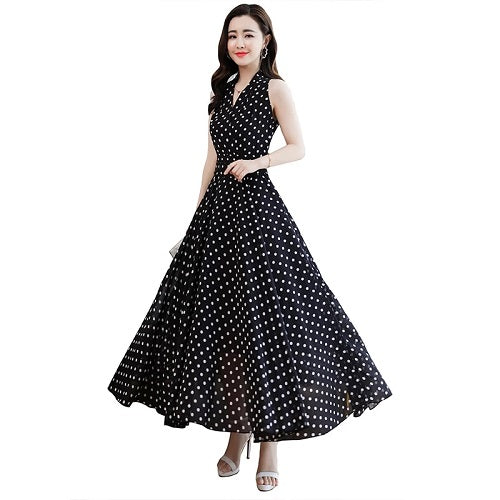 V-Neck Party Chiffon Dress
