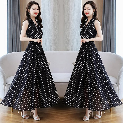 V-Neck Party Chiffon Dress