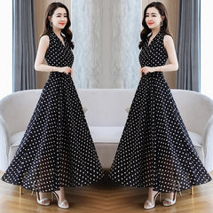 V-Neck Party Chiffon Dress