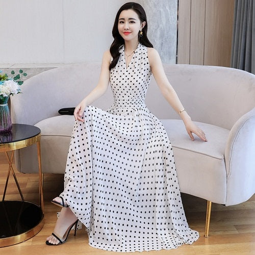 V-Neck Party Chiffon Dress