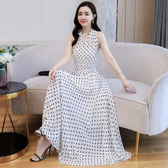 V-Neck Party Chiffon Dress