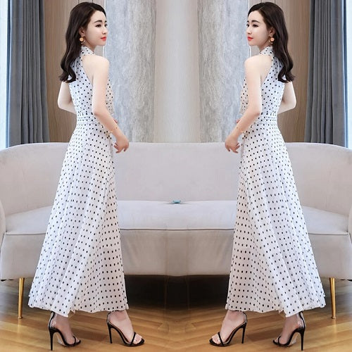 V-Neck Party Chiffon Dress