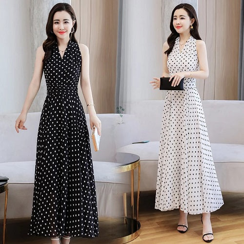 V-Neck Party Chiffon Dress