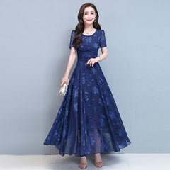 Bodycon Short Sleeve Vintage A-line Maxi Party Dresses