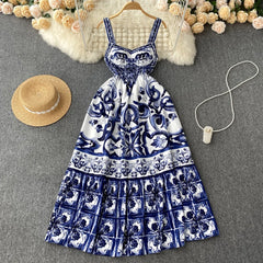 Floral Summer Dress Spaghetti Strap Dresses Floral Print