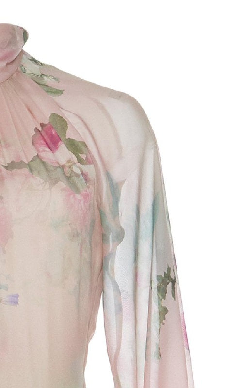 Bohemian Long Sleeve Floral Printed Long Maxi Dress