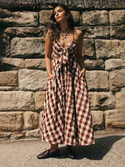 Bohemian Open Shoulder Beach Style Deep V-Neck Maxi Dress