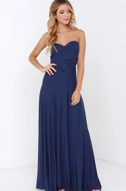 Bohemian Strapless Sleeveless Strapped Party Birthday Maxi Dress