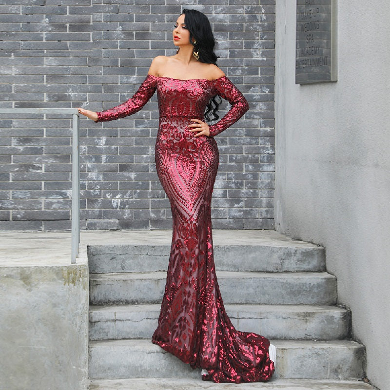 Bra Long Sleeve Strapless Backless Maxi Dress