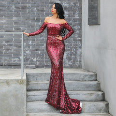 Bra Long Sleeve Strapless Backless Maxi Dress