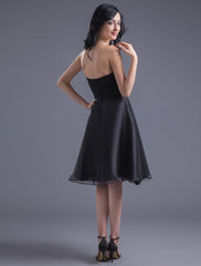 Bridesmaid Dress Strapless Backless Flowers Chiffon Dress