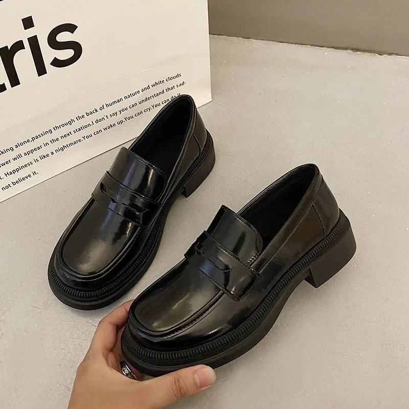 Brown Loafers Japanese School Students JK Uniform Shoes