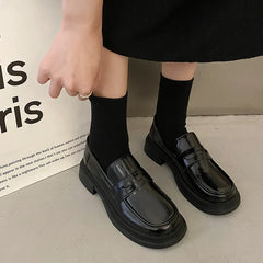 Brown Loafers Japanese School Students JK Uniform Shoes