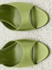Brown Satin Heel