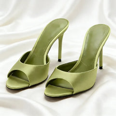Brown Satin Heel