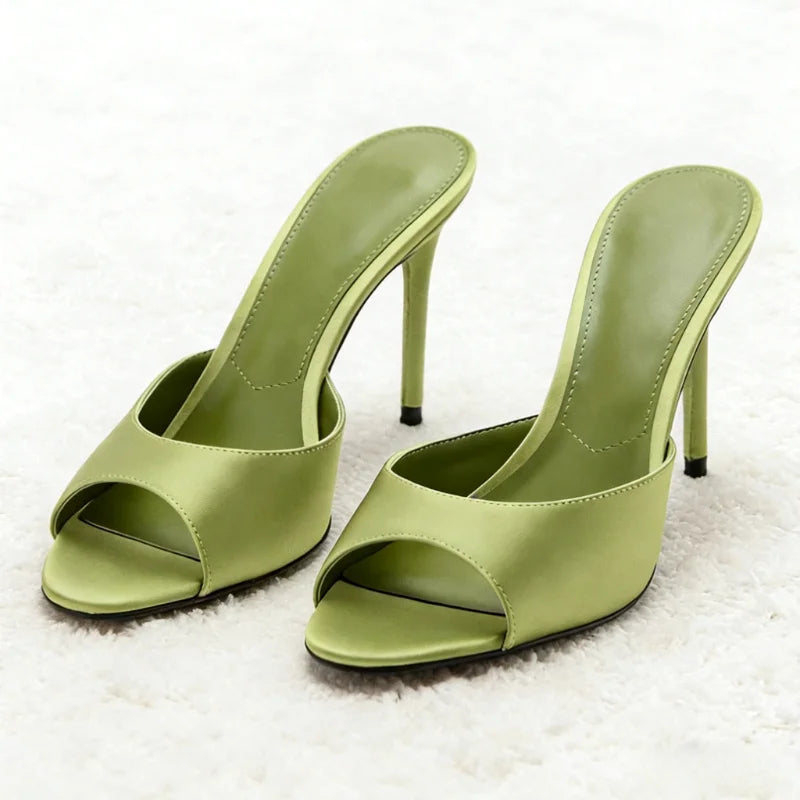 Brown Satin Heel