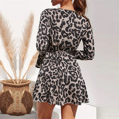 Casual A-Line Vintage Clubwear V-Neck Party Mini Dress
