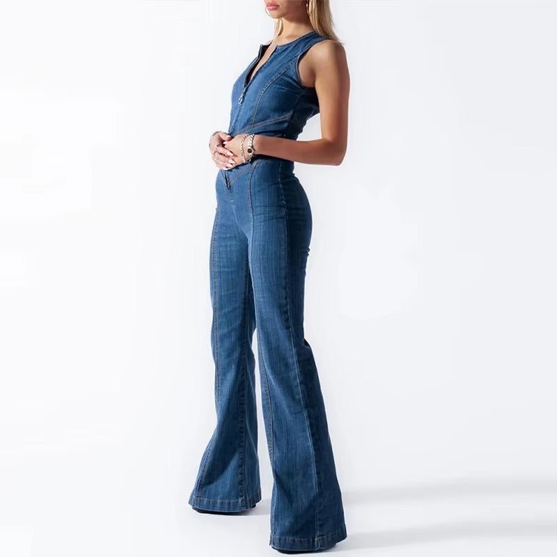 Casual Backless Heart Cutout Slim One-Piece Outfits Bodycon Jumpsuit