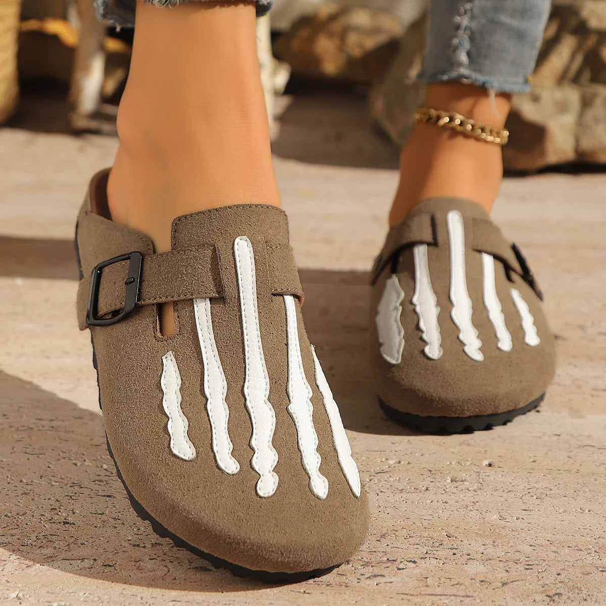 Casual Backless Mule Sandals Suitable Indoor/Outdoor Wear Minimalist Street Style, Daily Walking and Casual Comfortable Slippers