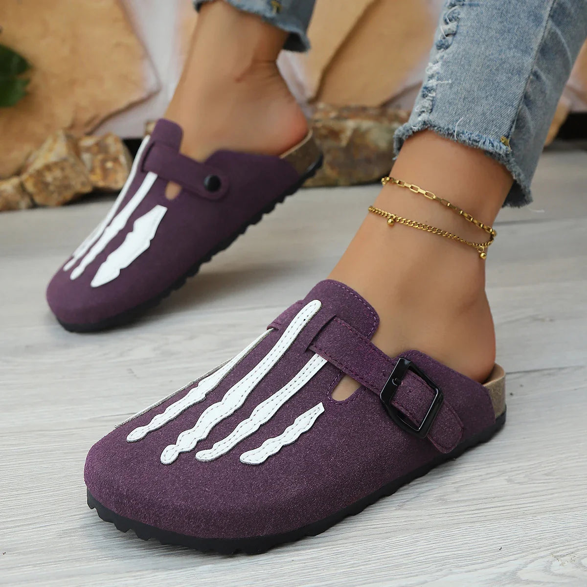Casual Backless Mule Sandals Suitable Indoor/Outdoor Wear Minimalist Street Style, Daily Walking and Casual Comfortable Slippers