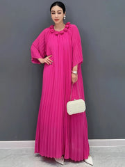 Casual Bract Neck Flower Bract Sleeve Lace Fold Dresses