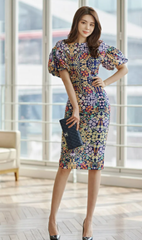 Casual Cropped Top Blouses And High Waist Sheath Pencil Bodycon Skirts Two Pieces Set