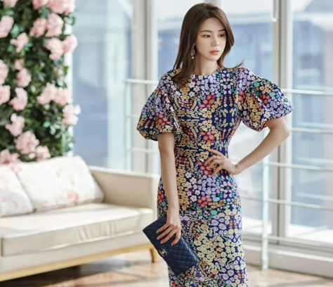 Casual Cropped Top Blouses And High Waist Sheath Pencil Bodycon Skirts Two Pieces Set