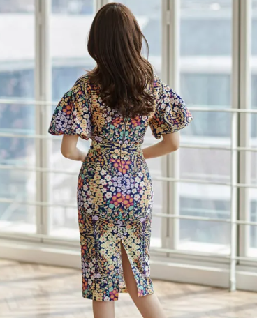 Casual Cropped Top Blouses And High Waist Sheath Pencil Bodycon Skirts Two Pieces Set