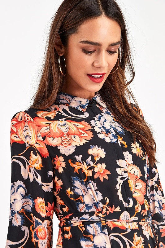 Casual Floral Print Long Maxi Dresses