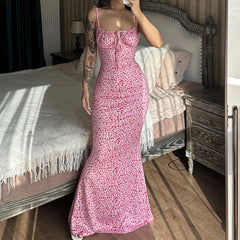 Casual Floral Strapless Beach Vacation Streetwear Bodycon Dress