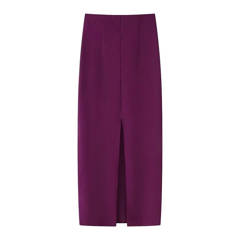 Casual Halter Crop Top Long Ruched Tight Pencil Skirt And Top Two Piece Set