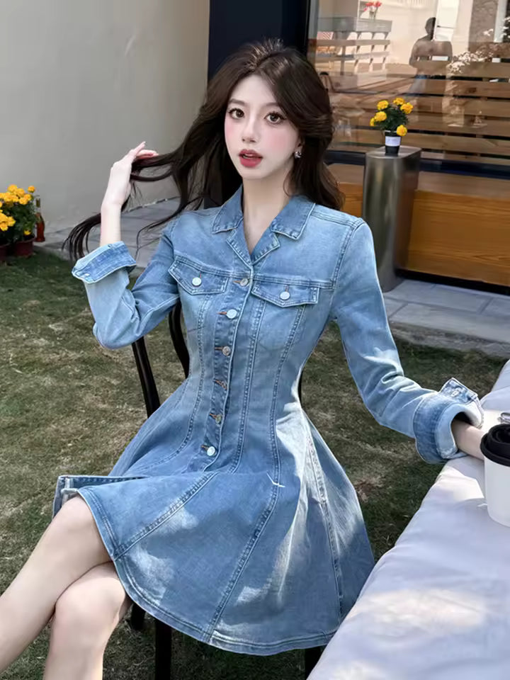 Casual High Street Vestidos Mujer Long Sleeve Cute Short Mini Dress