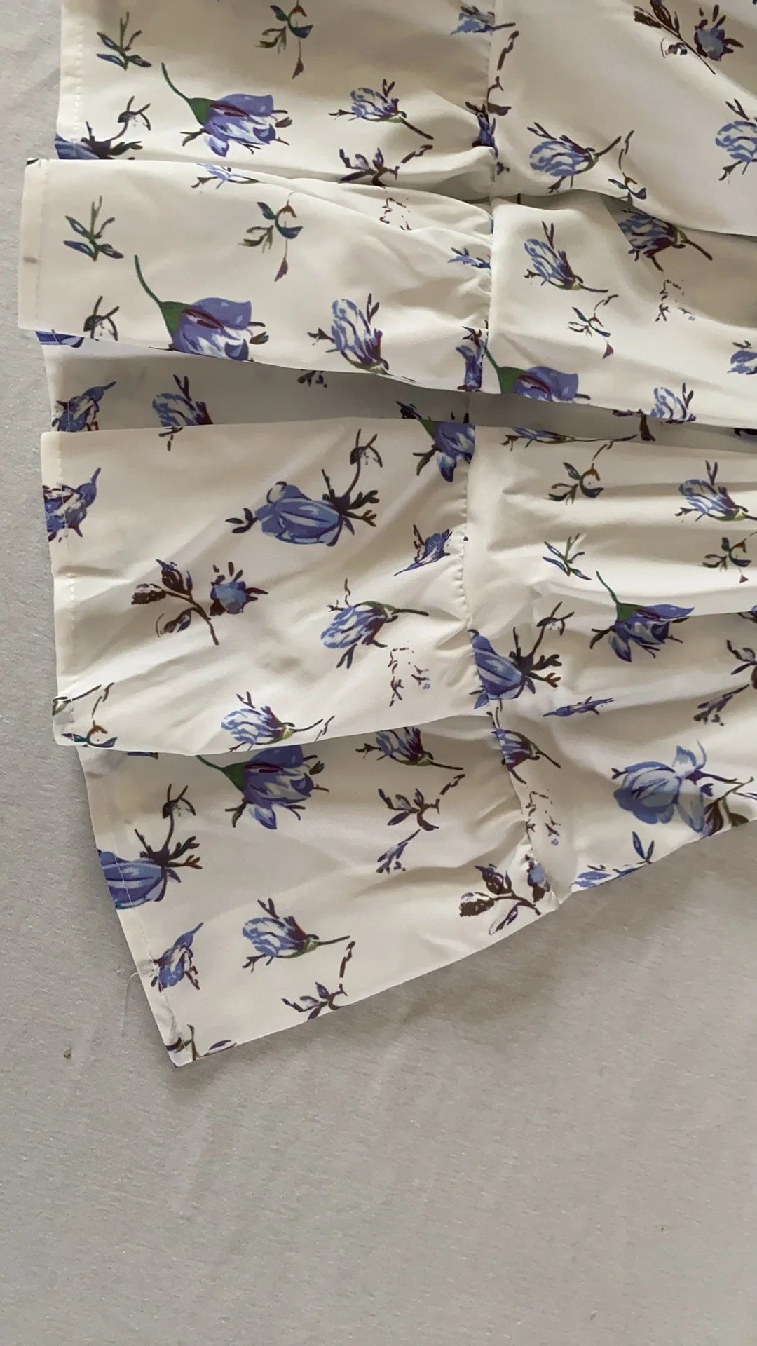 Casual High Waist A-Line  Floral Print Long Sleeve V Neck Mini Dresses