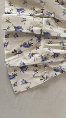 Casual High Waist A-Line  Floral Print Long Sleeve V Neck Mini Dresses