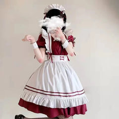 Casual Lolita Maid Costume Cosplay Uniform Cafe Costumes Cute Dress