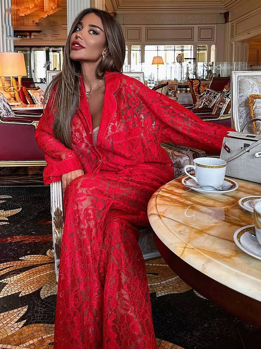 Casual Long Sleeve Button Shirts And High Waist Straight Trousers 2 Piece Set