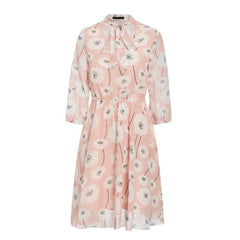 Casual Long Sleeve Floral Print Party Dress