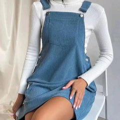 Casual Loose Sleeveless Slight Stretch Slip Mini Dress
