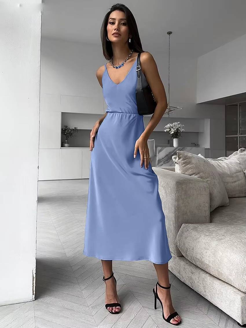 Casual Loose Sleeveless Tank Top With High Waist Midi Skirt 2 Piece Sets